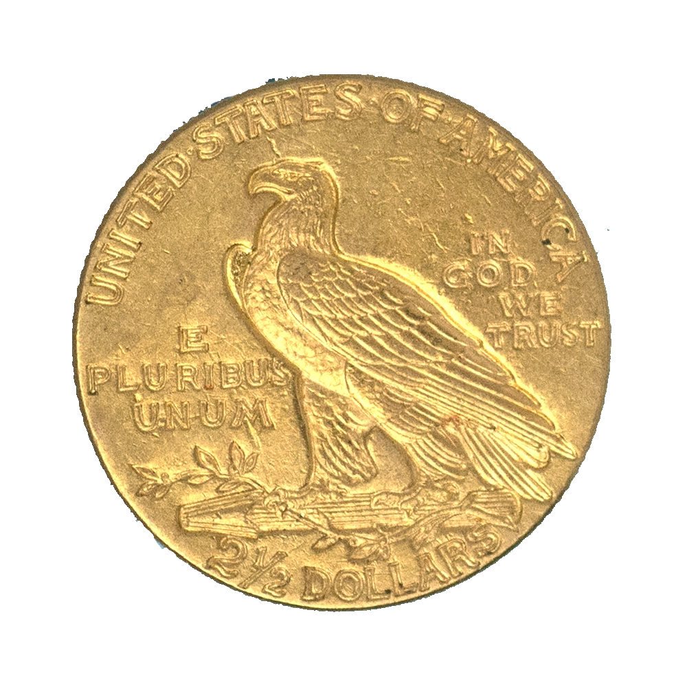 Pièce de monnaie : Etats-Unis- 2,5 dollars tête d'indien 1927 Philadelphie