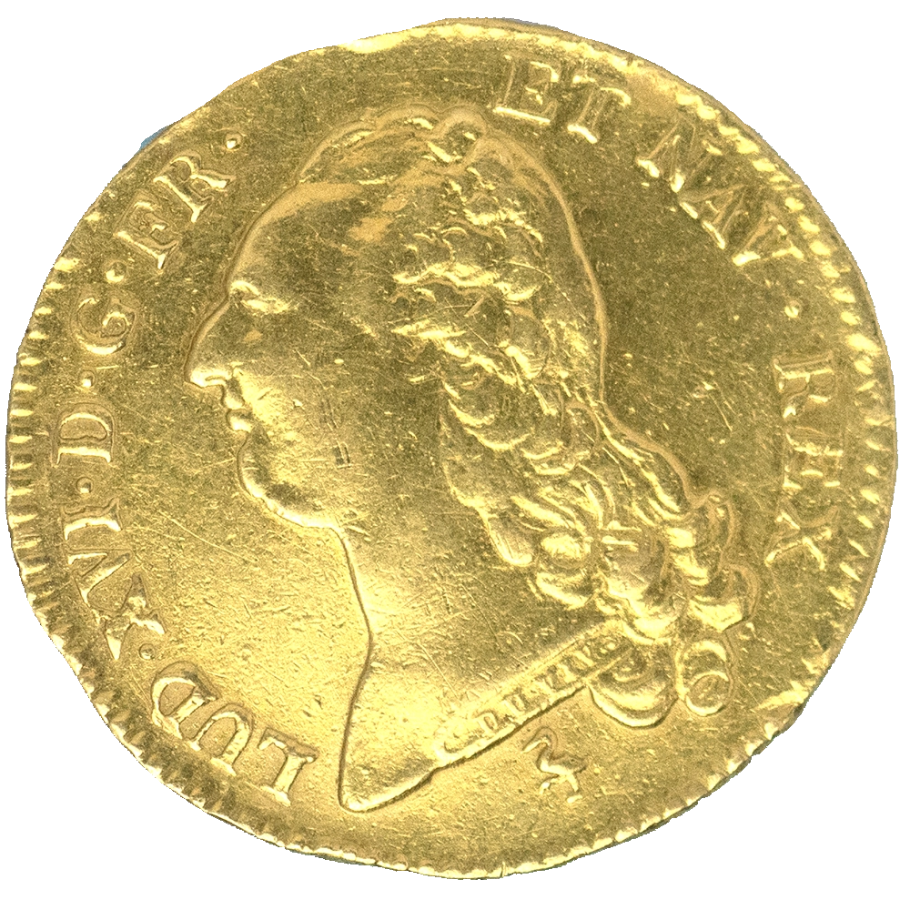 Pièce de monnaie : Louis XVI-Double louis d'or aux écus accolés 1786 Paris