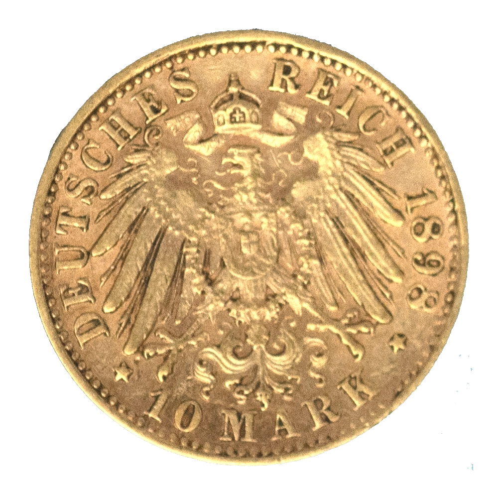 Pièce de monnaie : Allemagne-Royaume de Bavière-10 Mark Otto 1898 Munich