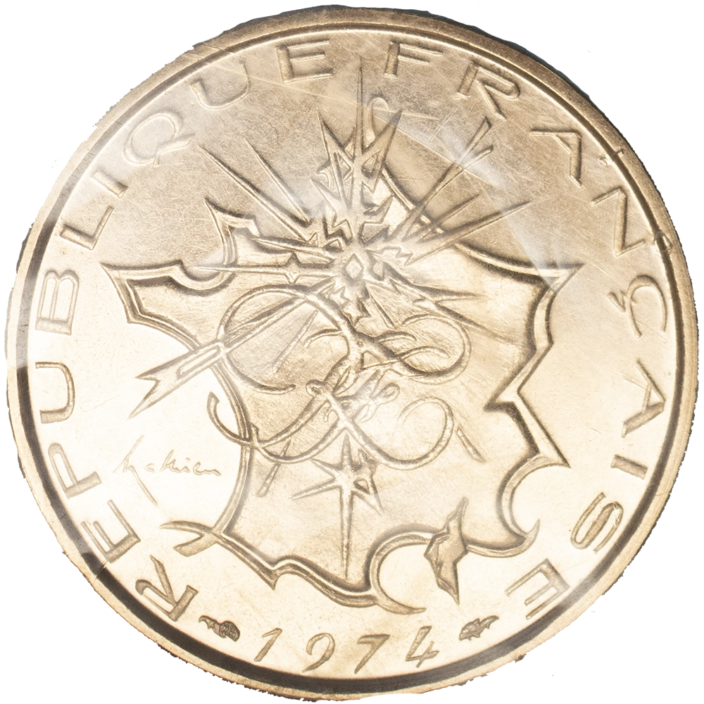 Pièce de monnaie : 10 Francs Mathieu-Essai-1974