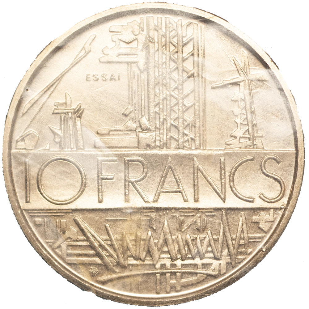 Pièce de monnaie : 10 Francs Mathieu-Essai-1974