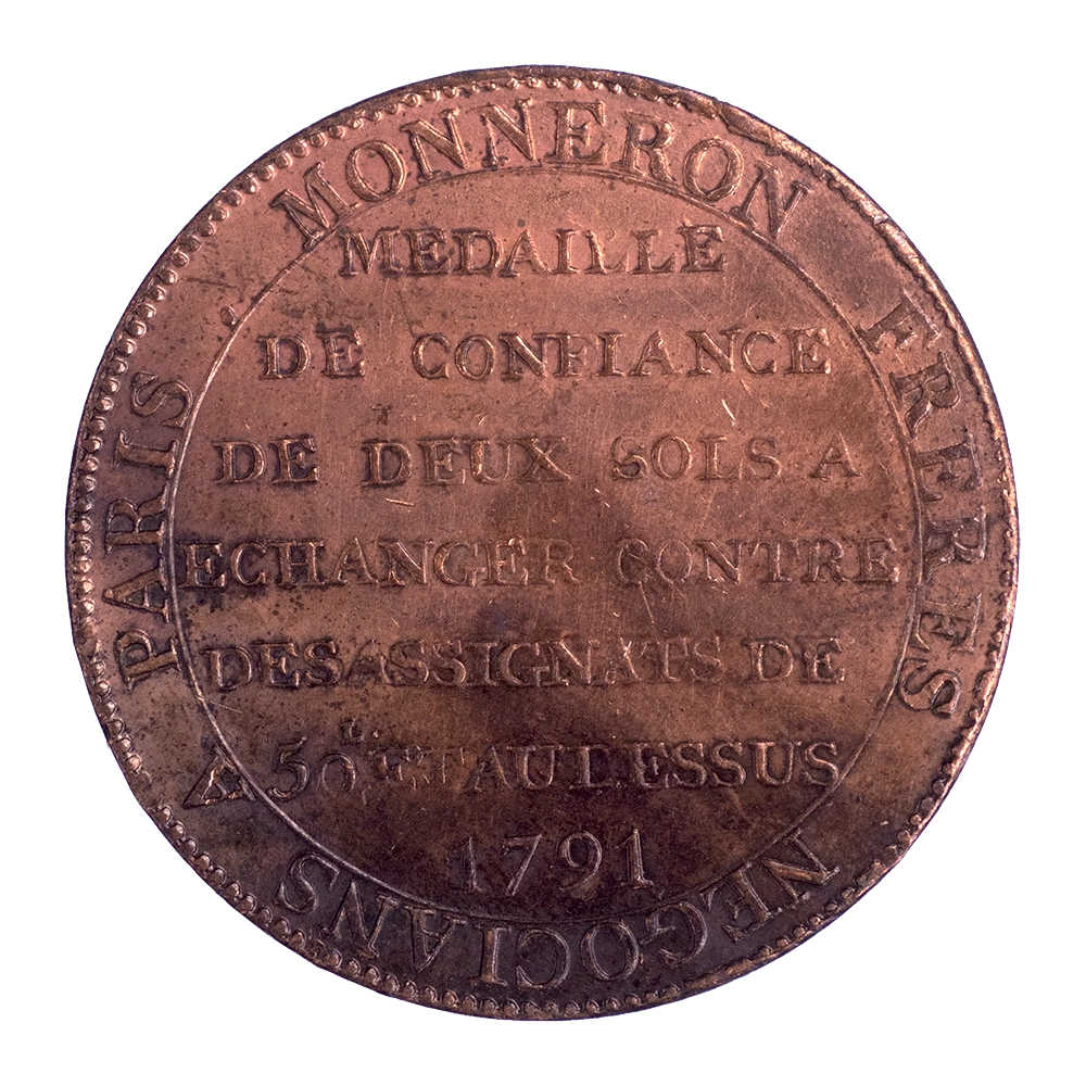 Monneron-Monnaie de confiance 2 sols 1791