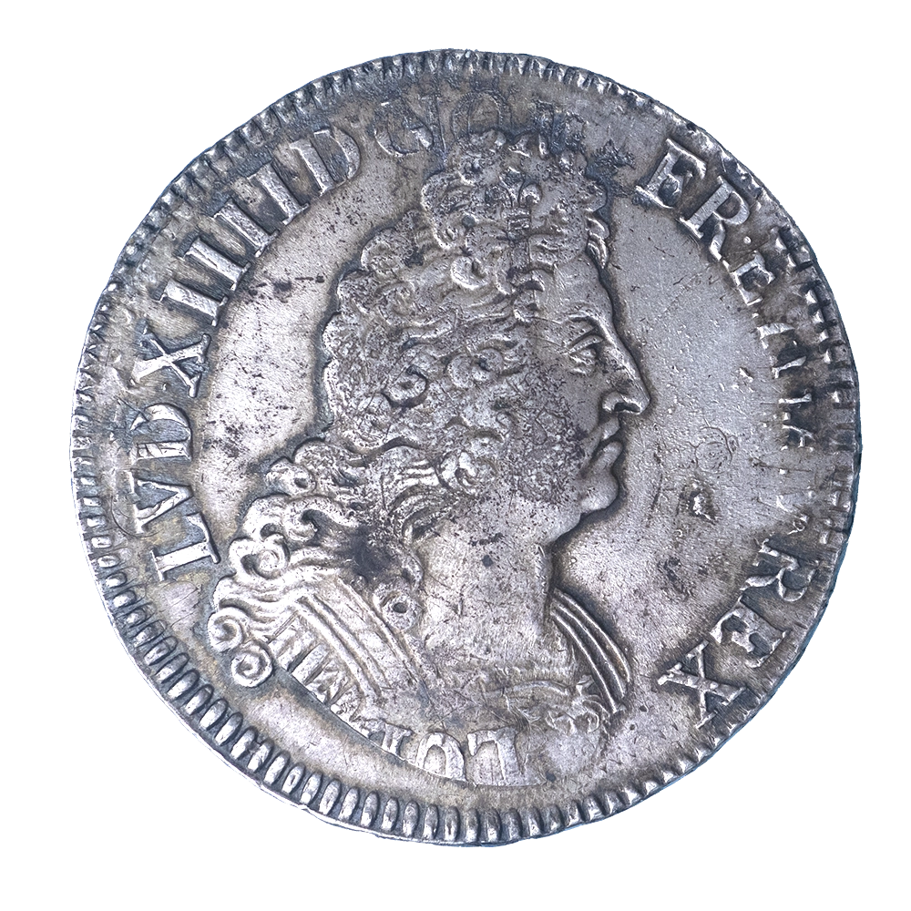 Pièce de monnaie : Louis XIV-Monnaie réformée- Écu aux 8 L - 1704 Aix-en-Provence