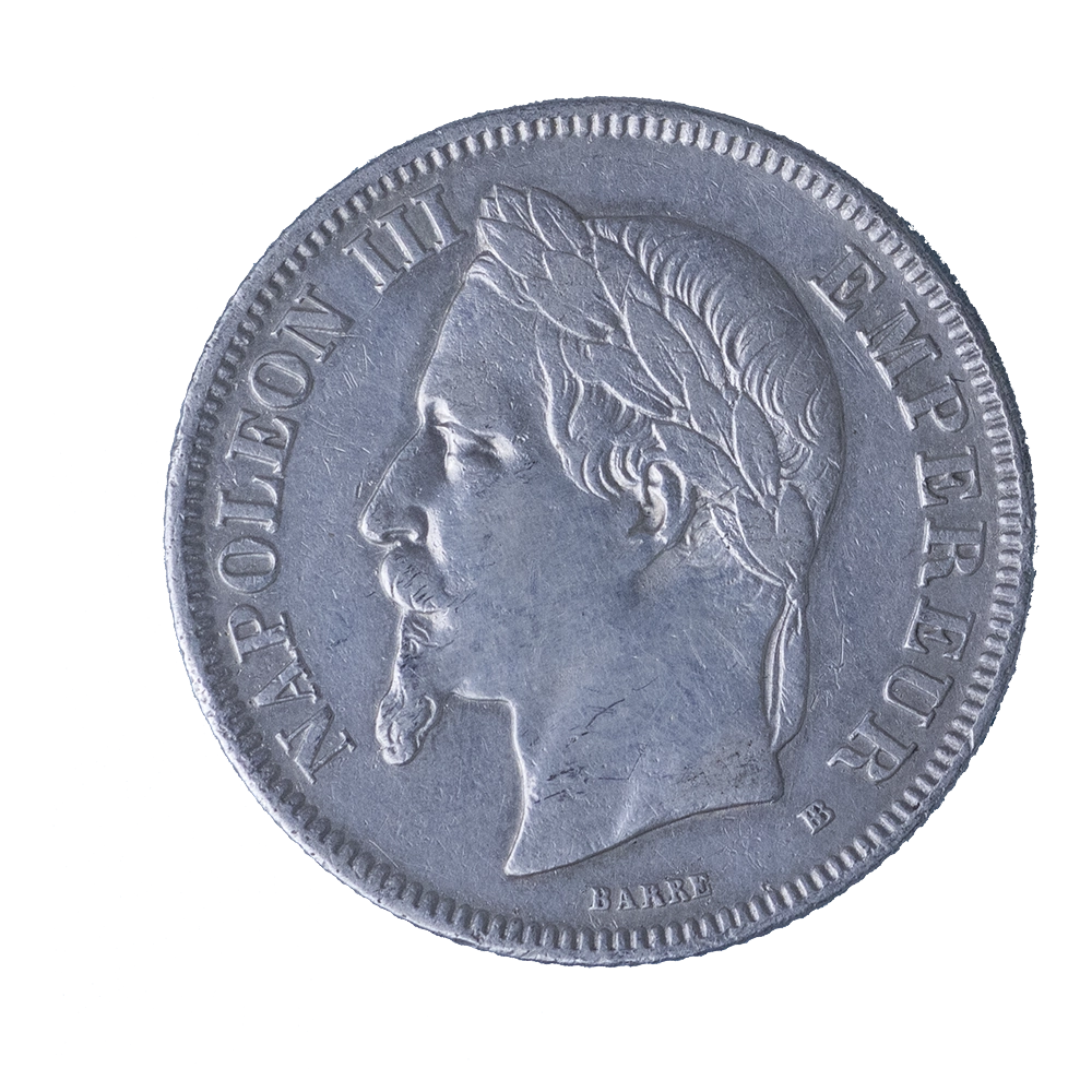 2 Francs Napoléon III, Tête laurée 1866 Strasbourg