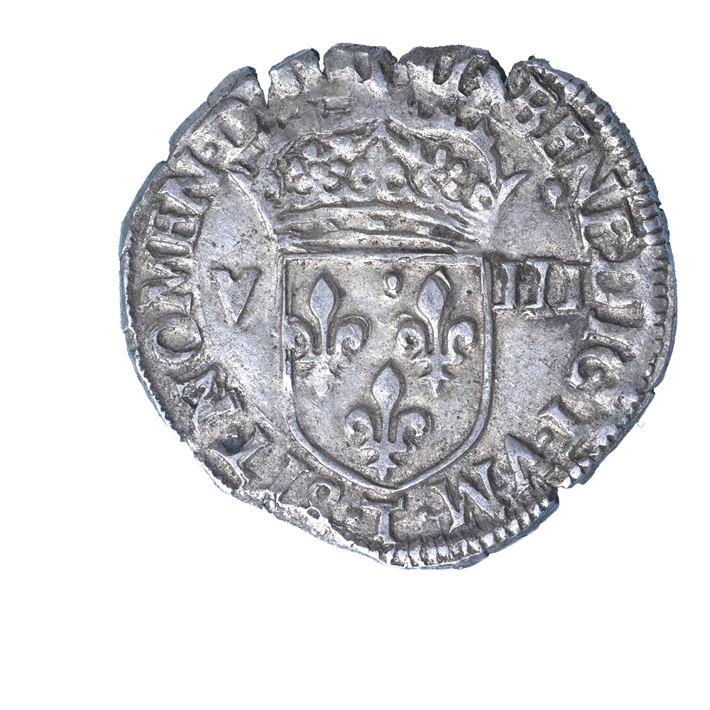 Pièce de monnaie : Henri IV 1/8 ème d'Écu 1601 Nantes