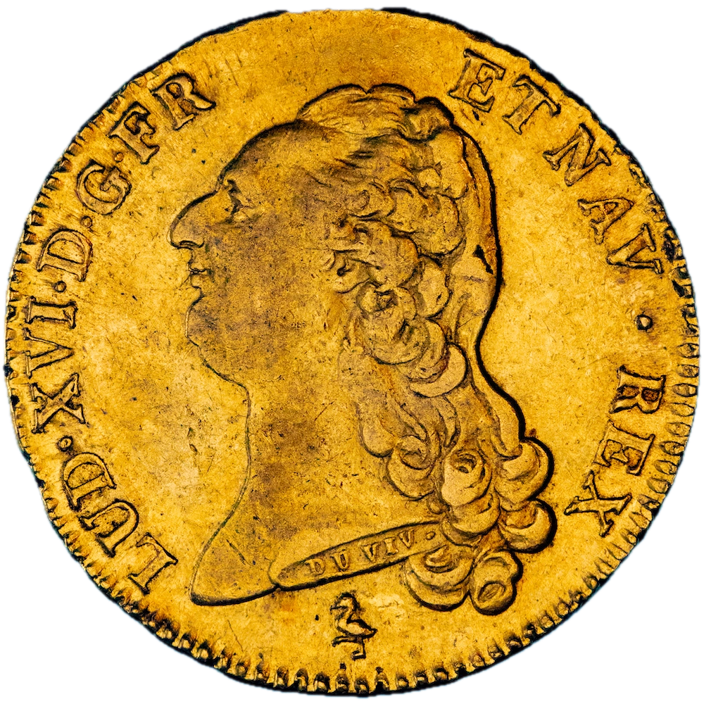 Pièce de monnaie : Louis XVI-Double louis d'or aux écus accolés 1786 Paris