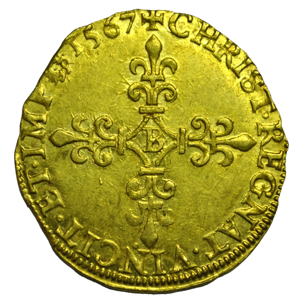 Charles IX Ecu d'or au soleil 1567B