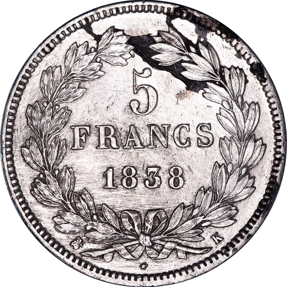 5 Francs Louis-Philippe 1838 Bordeaux