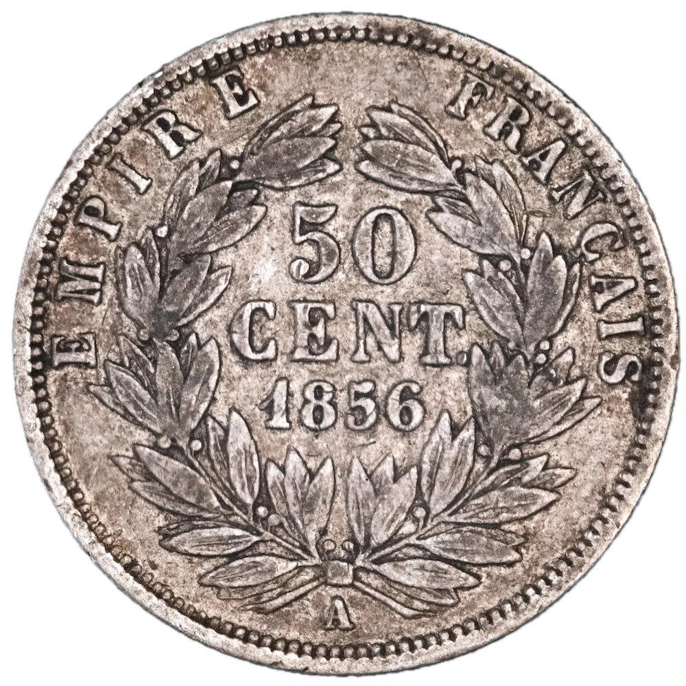 Second-Empire-Napoleon III 50 centimes 1856 Paris